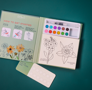 Watercolor Book and Paint Set - State Flowers