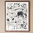 Load image into Gallery viewer, Wild Animals of Vermont Print - 16x20