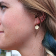 Load image into Gallery viewer, Camel's Hump Dangle Disc Earrings