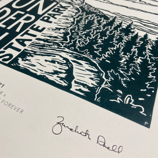 Vermont Parks Collection Print: Underhill State Park 12x16