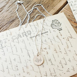 Trees Round Charm Necklace