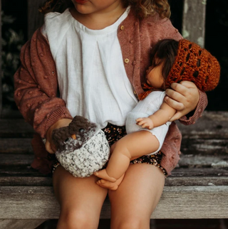 Chestnut Plush Owl Hatching Critter in Shell