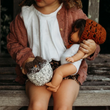 Load image into Gallery viewer, Chestnut Plush Owl Hatching Critter in Shell