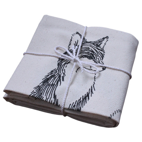 Flour Sack Tea Towel - Fox