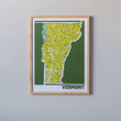 Load image into Gallery viewer, Vermont Map Print - 11x14