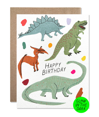 Birthday Glow In The Dark Dinosaurs Card - HB5