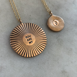 Bronze You Are My Sunshine Necklace - 24"