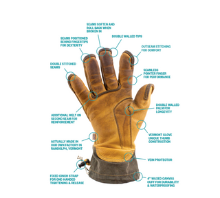 Uphill Skier Goatskin Leather Glove