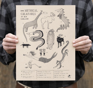 Some Mythical Creatures Art Print - 11x14