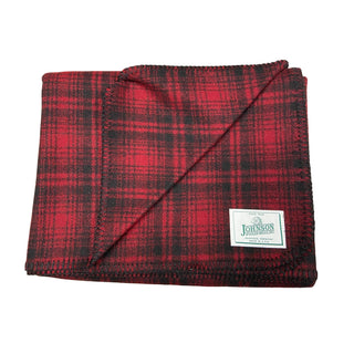 Johnson Woolen Mills Norris Throw - Red Black Muted