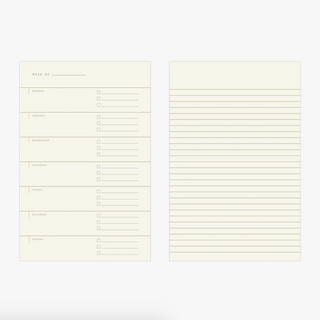 Simple Undated Weekly Planner - Forest