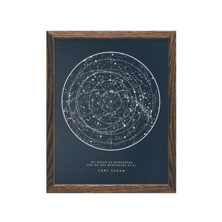 Carl Sagan Star Chart Print - 11 x 14
