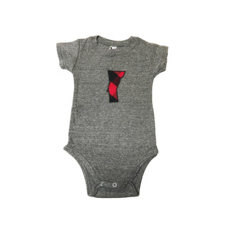 Grey Vermont Flannel Buffalo Onesie
