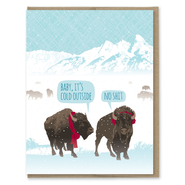 Bison Baby It's Cold Outside Card - MP7
