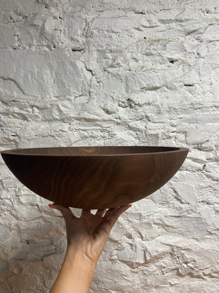 Vermont-Made Black Walnut Salad Bowl - 15in