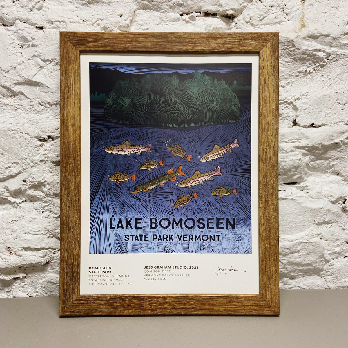 Vermont Parks Collection Print Lake Bomoseen State Park 12x16 Common