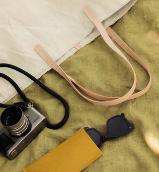 Hana Boat Bag - Natural Canvas/Natural Leather