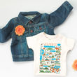 Load image into Gallery viewer, Vermont Map Baby Onesie