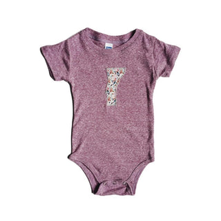 Vermont Mountains Baby Onesie Floral Purple