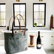 Load image into Gallery viewer, Waxed Canvas Medium Zip Tote - Ash