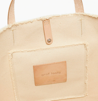 Hana Boat Bag - Natural Canvas/Natural Leather