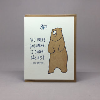 We were together Bear Card - BW1