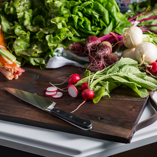 Killington Rustic Walnut & Leather Serving Board - Rectangle