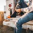 Load image into Gallery viewer, Darn Tough Men's Steely Micro Crew Midweight Work Sock