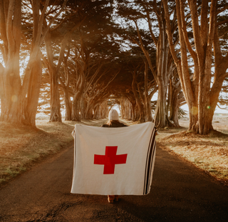 Eco Swiss Cross With Stripes Throw