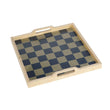 Load image into Gallery viewer, Deep Teal Checker Serving Tray