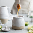 Load image into Gallery viewer, Farmhouse Pottery Beehive Honey Pot with Wooden Dipper