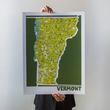 Load image into Gallery viewer, Vermont Map Print - 11x14