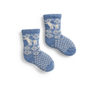 Cashmere/Wool Reindeer Baby Socks