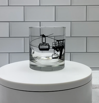 Ski Lift Rocks Glass- pickup only