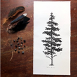 Load image into Gallery viewer, Spruce Linocut Print