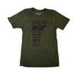 Load image into Gallery viewer, Mountains of Vermont Tee in Heathered Army Green with Black Ink