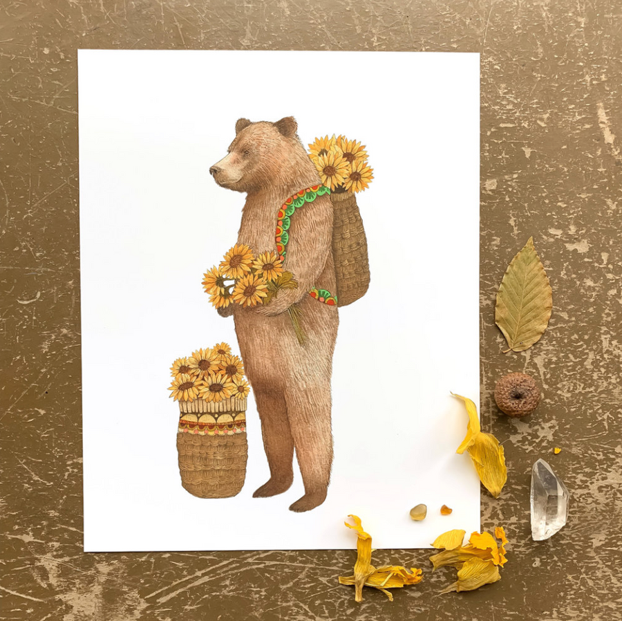 Flower Messenger: The Bear Print - 8 x 10