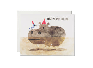 Happy Birthday Hippo & Bird Card - RC5