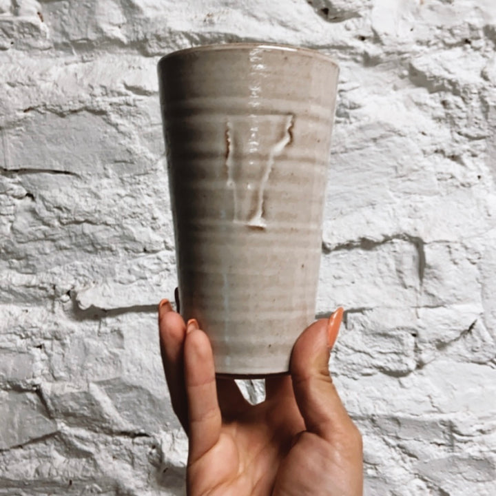 Laura White Pottery VT Stoneware Pint Tumbler