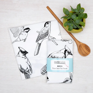 Flour Sack Tea Towel - Birds