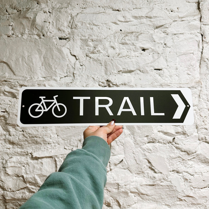 Bike Trail Metal Sign