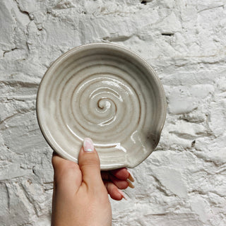 Laura White Pottery Spoon Rest