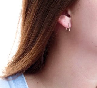 Short Staple Threader Earrings