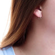 Load image into Gallery viewer, Short Staple Threader Earrings