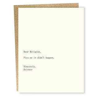 Religion Sincerely Science Card - SP2