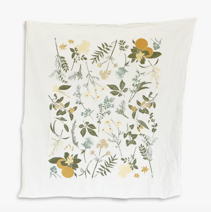 Floursack Kitchen Towel - Herbal Tea Garden