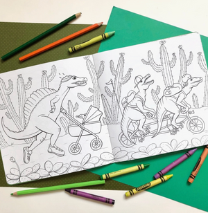 Jurassic Adventure Dinosaurs Coloring Book