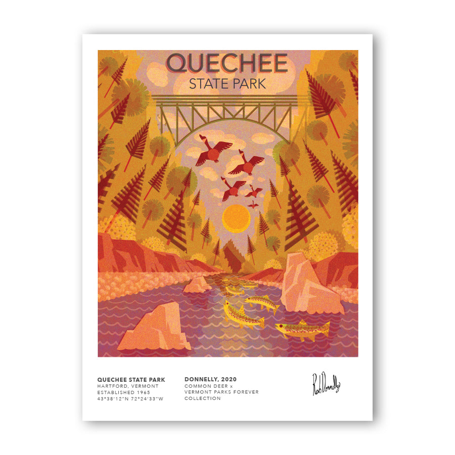 Vermont Parks Collection Print: Quechee State Park 12x16
