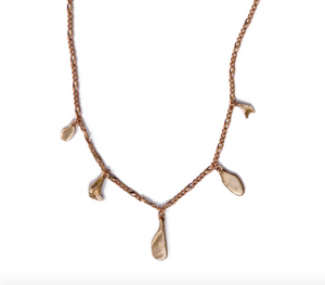 Ocean Charmer Brass Necklace