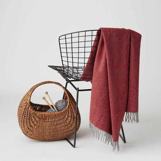 Faribault Ashby Twill Throw - Red 50x72